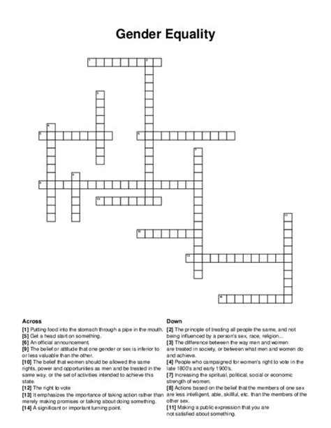 equality crossword clue|equality crossword answer.